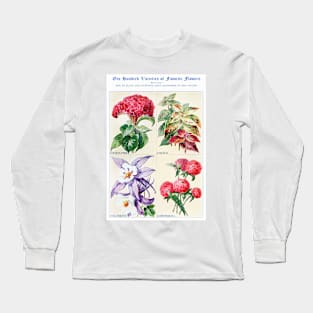 Flower watercolor illustration (1915) Long Sleeve T-Shirt